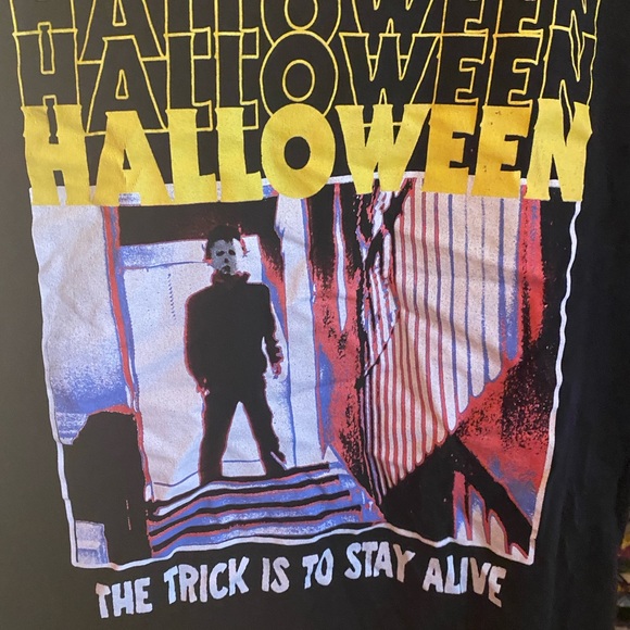 Halloween Graphic Tee - Black and Yellow - Picture 3 of 5
